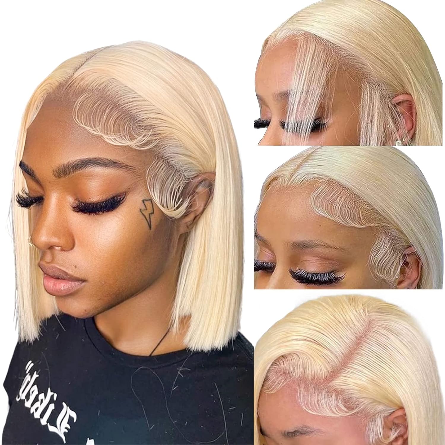 Glueless Wear And Go Human Hair Wig - Perucas Bob Loiro Mel Cabelo Humano