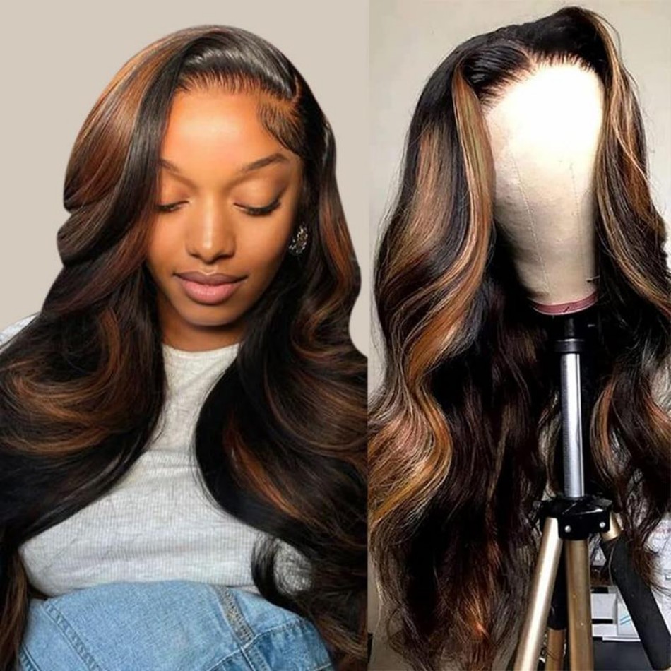 Hd Lace Frontal Wig Human Hair Pre Plucked - P1b30 onda do corpo perucas de