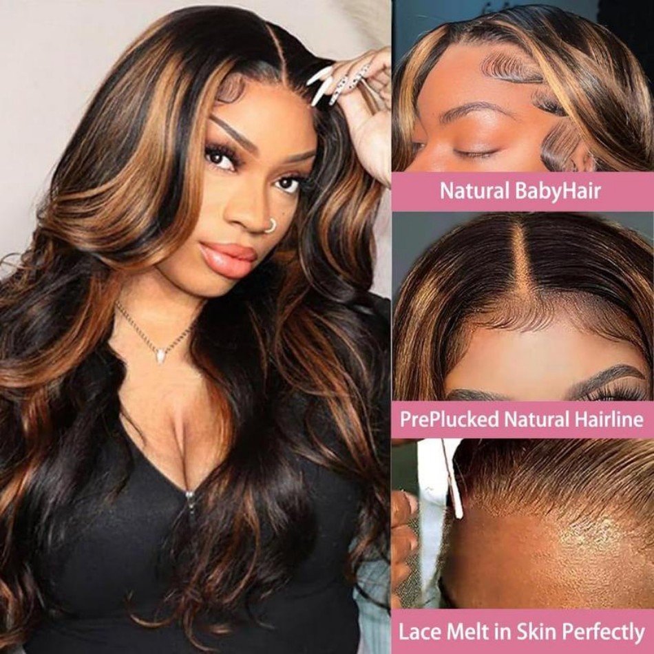 P1b30 onda do corpo perucas de - Hd Lace Frontal Wig Human Hair Pre Plucked avaliação e preço