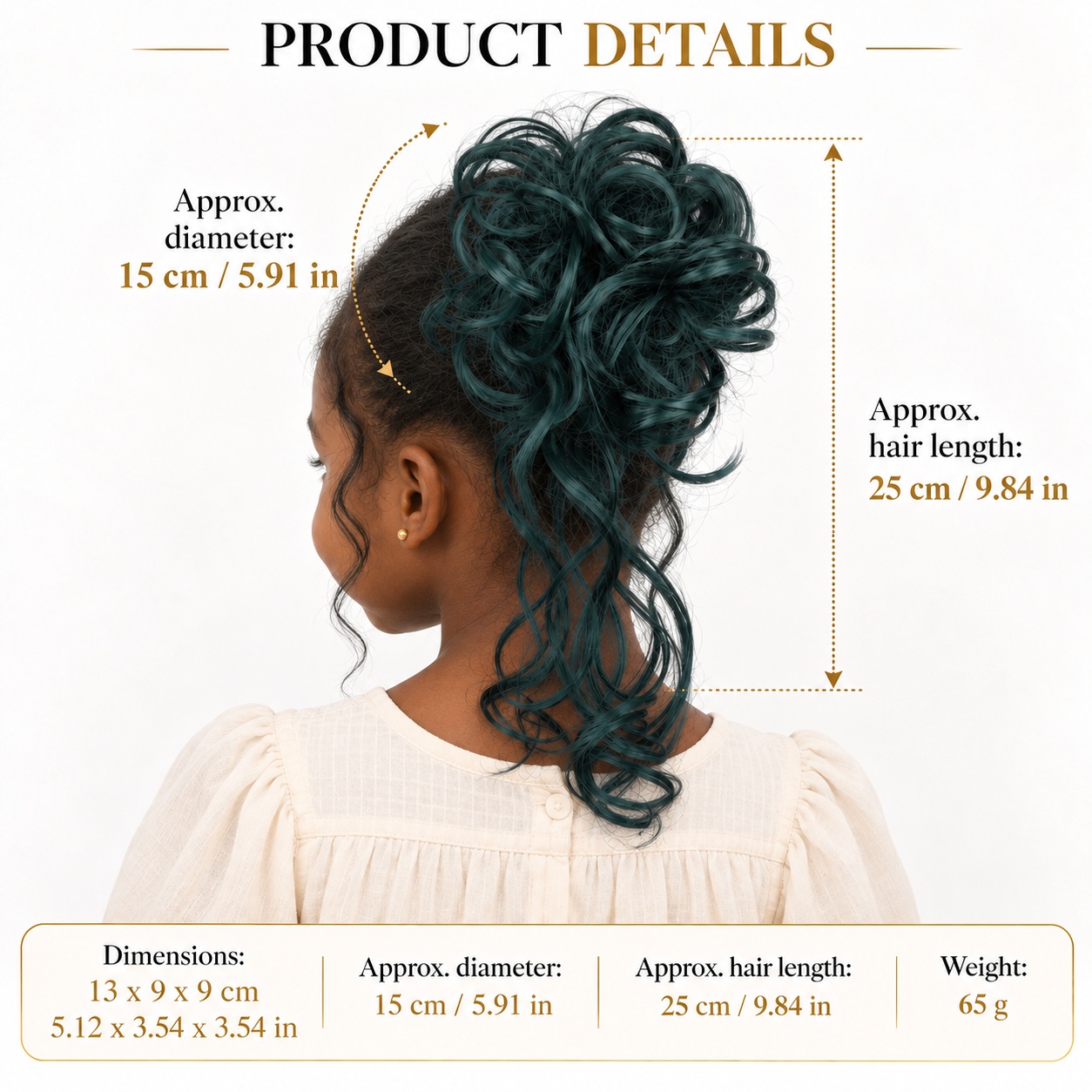 Presilha de cabelo com coque c - Claw Clip Messy Bun Hair Piece avaliação e preço